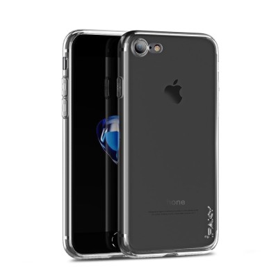 Husa APPLE iPhone 7 Plus \ 8 Plus + Folie Siliconata Full Face (Transparent) Ipaky Effort foto
