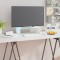 Stativ TV/monitor, sticlă, 40 x 25 x 11 cm, alb