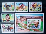 Ciad 1977 fotbal Cupa Mondială Argentina 78 serie 5v,+ bloc Neștampilata