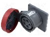 Conector alimentare AC, IEC 60309, IP67, {{Curent nominal}}, 415V, 5 pini, AMPHENOL - 2CMA101302R1000