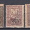 ROMANIA 1917/1918 TIMBRE DE AJUTOR SUPRATIPAR M.V.I.R. IN CHENAR SERIE SARNIERA