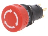 Comutator de Siguranță 16mm Roșu 2 NC NO