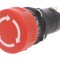 Comutator de Siguranță 16mm Roșu 2 NC NO