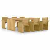 Set mobilier de exterior, 7 piese, lemn de pin tratat GartenMobel Dekor, vidaXL