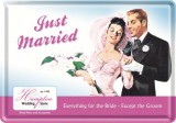 Placa metalica - Just Married - 10x14 cm, Nostalgic Art Merchandising
