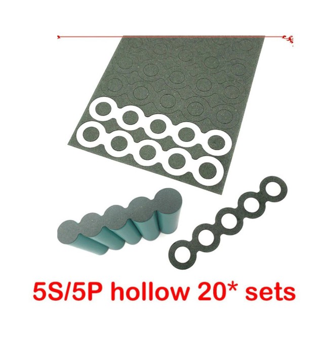 18650 5S/5P Hartie de izolare Garnitura Pachet de baterii Celula Adeziv izolant Patch Tampoane de izolare-Tip HOLLOW