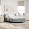 VidaXL Pat box spring cu saltea, gri deschis, 160x200 cm, textil