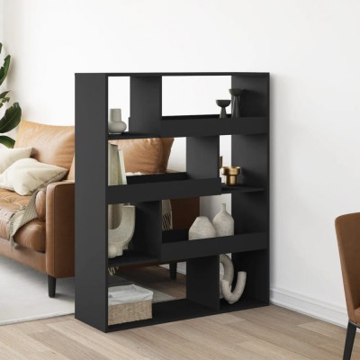 vidaXL Bibliotecă, negru, 100x33x125,5 cm, lemn prelucrat 3309331 foto