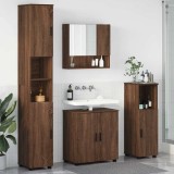 vidaXL Set de mobilier pentru baie 4 pcs Stejar brun 61 x 35 x 64 cm