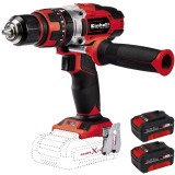 Einhell TE-CD 18/48 Li-i PXC + Twinpack - Masina de gaurit si insurubat cu percutie 48 Nm + Set 2 acumulatori Li-Ion 18 V 4 Ah