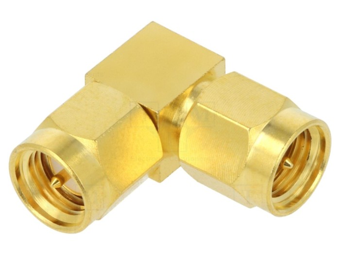 Conector SMA tată 90&deg; 50&Omega;