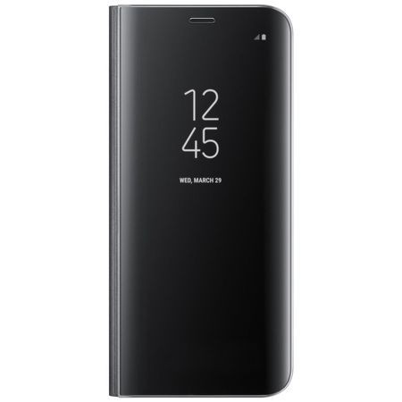 Husa Flip Stand Clear View Samsung S10, Negru