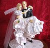STATUETA FIGURINA BIBELOU LEONARDO COLLECTION ANUL 1995 MIRE SI MIREASA 21 CM