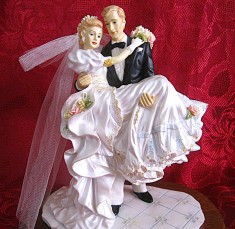 STATUETA FIGURINA BIBELOU LEONARDO COLLECTION ANUL 1995 MIRE SI MIREASA 21 CM