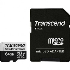 Card Transcend 340S 64GB MicroSDXC Clasa 10 UHS-I U3 + Adaptor SD foto