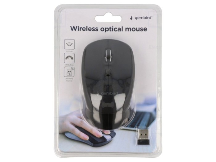 Mouse optic wireless negru USB A