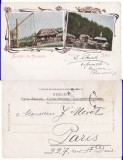 Salutari din Romania, Manastirea Sihla ( Neamt )- litografie, rara