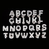 Piercing pentru limbă din oţel - o literă cu zirconiu - Literă: U