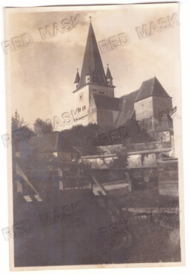 4536 - CISNADIE, Sibiu, Church - old postcard, real Photo 14/9 cm - unused foto