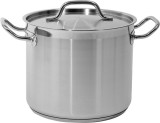 Oala inalta din inox cu capac 9,0 L, Yato