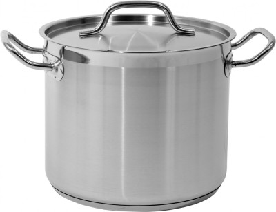 Oala inalta din inox cu capac 9,0 L foto
