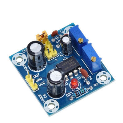 NE555 pulse frequency duty cycle square wave signal generator adjustable (n.150) foto