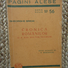 Gheorghe Sincai - Cronica romanilor si a mai multor neamuri (1944)