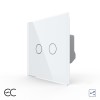 Intrerupator Dublu Cap Scara / Cruce cu Touch LIVOLO din Sticla - Protocol ZigBee EC SmartElectro IntelligentHouse
