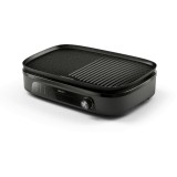 Gratar electric de masa Philips HD6210/90, 2400W, Temperatura reglabila, Plita detasabila XL, Negru