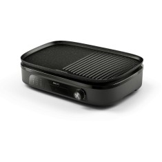 Gratar electric de masa Philips HD6210/90, 2400W, Temperatura reglabila, Plita detasabila XL, Negru