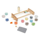 Kit de tesut cu margele din lemn FSC pentru copii, creatii handmade