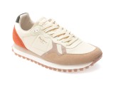 Pantofi sport PEPE JEANS bej, BRIT-ON MASTER, din material textil