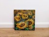 Tablou Floarea Soarelui, Vasiliu Rodica, 40x40 cm, Ulei pe Panza - Pictura Originala Romana