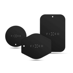 Placute metalice pentru suport magnetic telefon Fixed, FIXIC-PL-BK foto