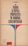 V. Serban - Teoria si topica propozitiei in romana contemporana - 128608