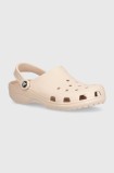 Crocs papuci Classic femei, culoarea bej, 10001