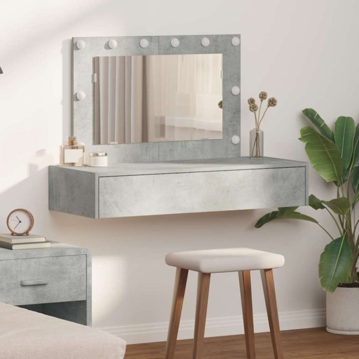 vidaXL Masă de Machiaj cu sertar Gri 100 x 40 x 70 cm Lemn compozit