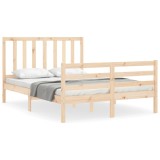 Cumpara ieftin Cadru de pat fara saltea, 140x190 cm, lemn masiv de pin