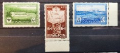 ROMANIA 1932 - Sanatorii PTT - LP 100 - serie MNH** margine coala, nestampilat