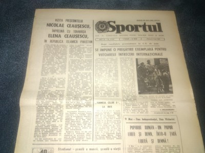 ZIARUL SPORTUL 9 MAI 1984 foto