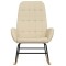 Scaun balansoar, crem, material textil - 3