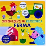 Carte de colorat cu apa. Reutilizabila: Ferma - Flamingo Gd