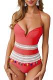 Cumpara ieftin SW1988-20 Costum de baie intreg cu ciucuri