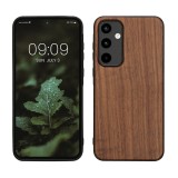 Husa Kwmobile pentru Samsung Galaxy A35, Maro, Lemn, KWM000021PE001C, Silicon, Carcasa