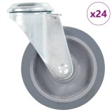 vidaXL Roți pivotante cu gaură pentru șurub, 24 buc., 100 mm 277864