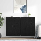vidaXL Cabinet suspendat 2 pcs Stejar Negru 69,5 x 34 x 90 cm 3415592