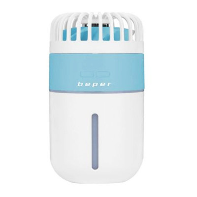 Ventilator cu nebulizator Beper, 2 W, LED, 3 viteze, 2000 mAh, functie pulverizare foto