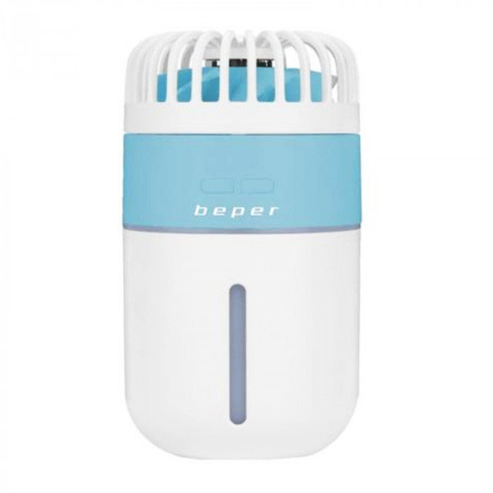 Ventilator cu nebulizator Beper, 2 W, LED, 3 viteze, 2000 mAh, functie pulverizare