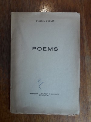 Poems - Dimitrie Cuclin / C15G foto