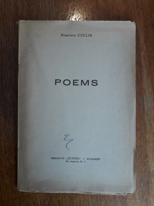 Poems - Dimitrie Cuclin / C15G